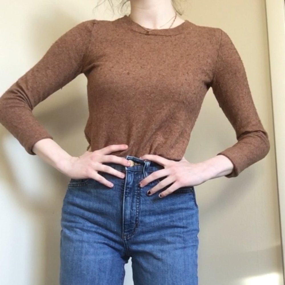 J. Crew Long Sleeve Camel Brown Sweater